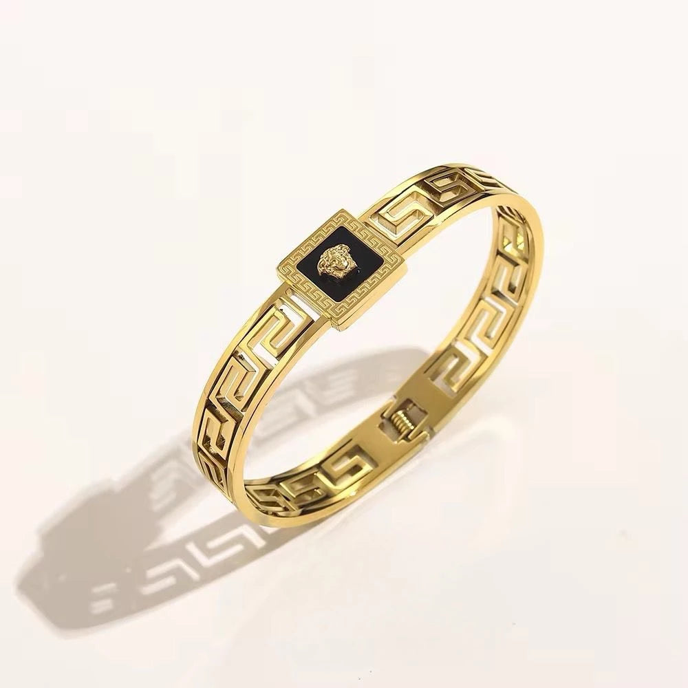 The Mythos Gold Statement Bangle