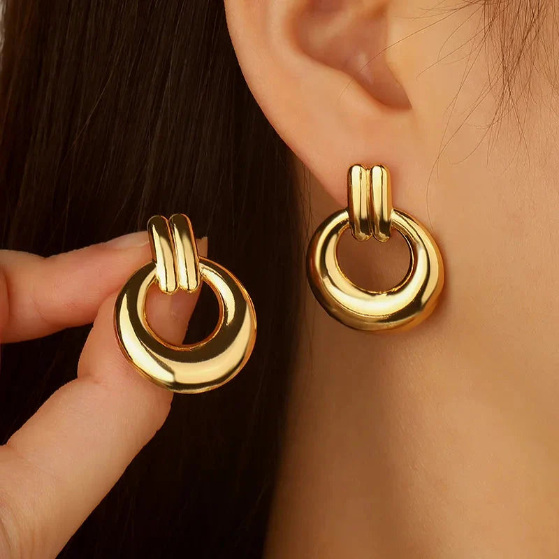 Athena Sculpted Door Knocker Earrings