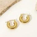 Seraphina Ribbed Croissant Hoops