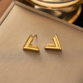 Valeria Sculpted Chevron Stud Earrings