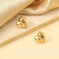 Amora Star-Studded Puffy Heart Earrings
