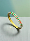 Milano Enamel Stripe Crystal Handcuff