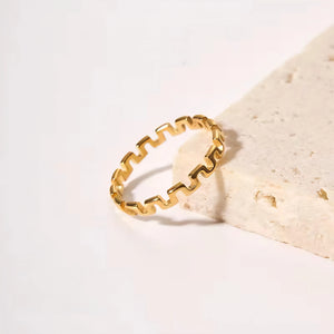 The Geometric Labyrinth Gold Cuff