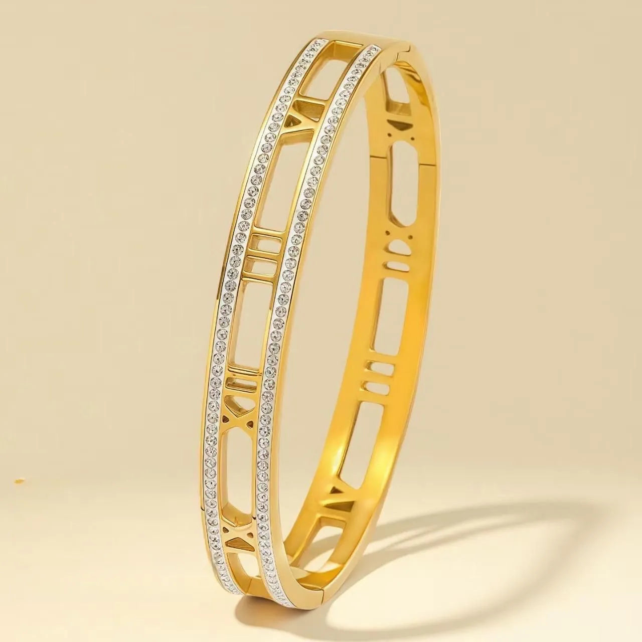 Majestic Roman Cutout Crystal Handcuff