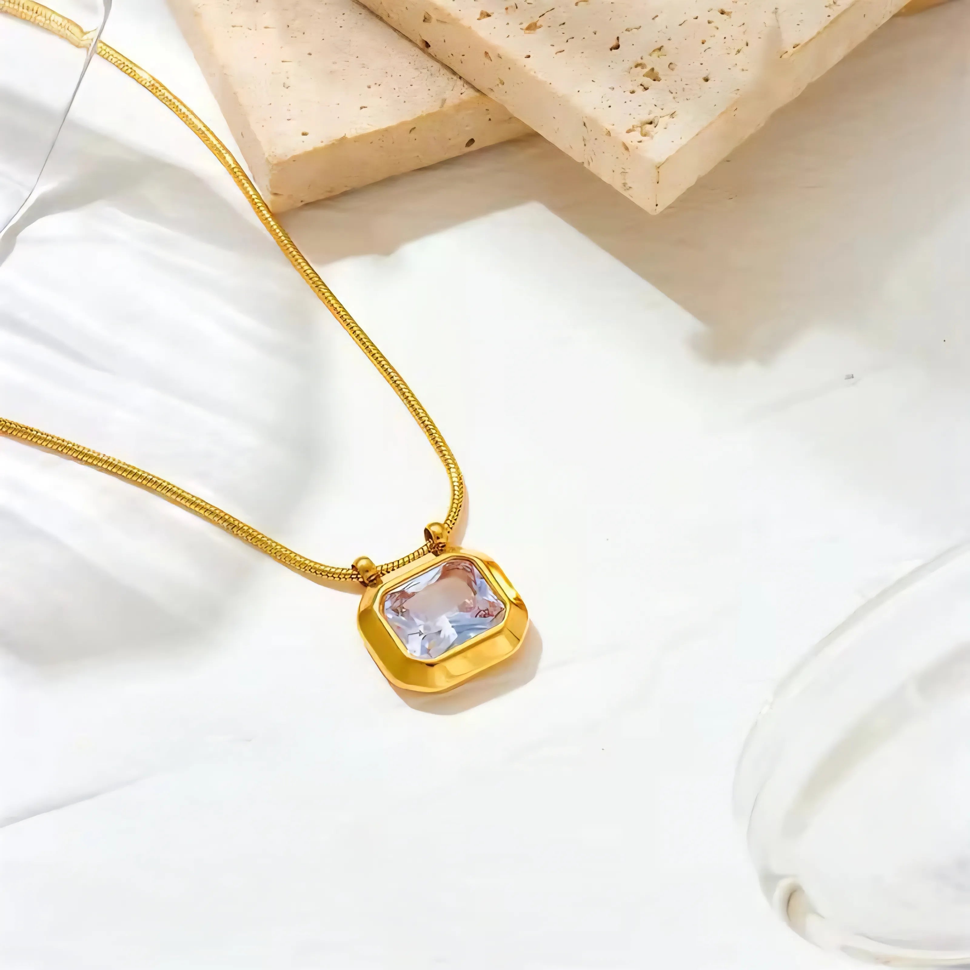 The Vivid Cushion-Cut Gemstone Pendant