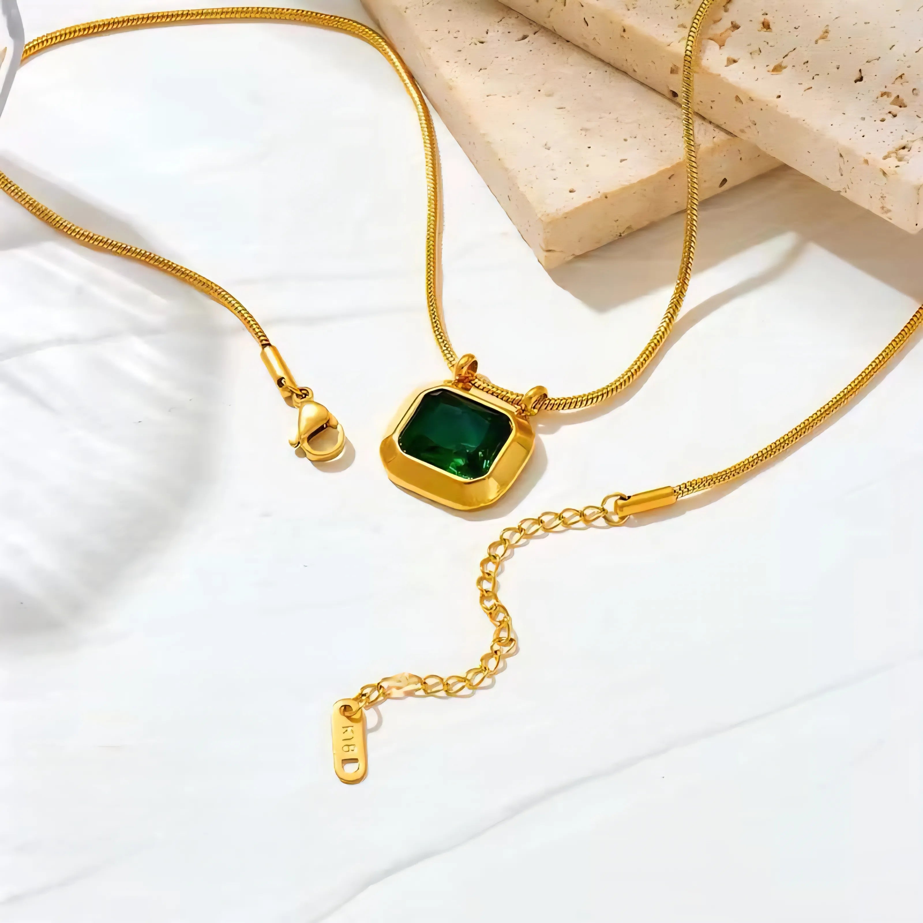 The Vivid Cushion-Cut Gemstone Pendant