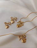 Juliet Gold Bow & Heart 3-Piece Set