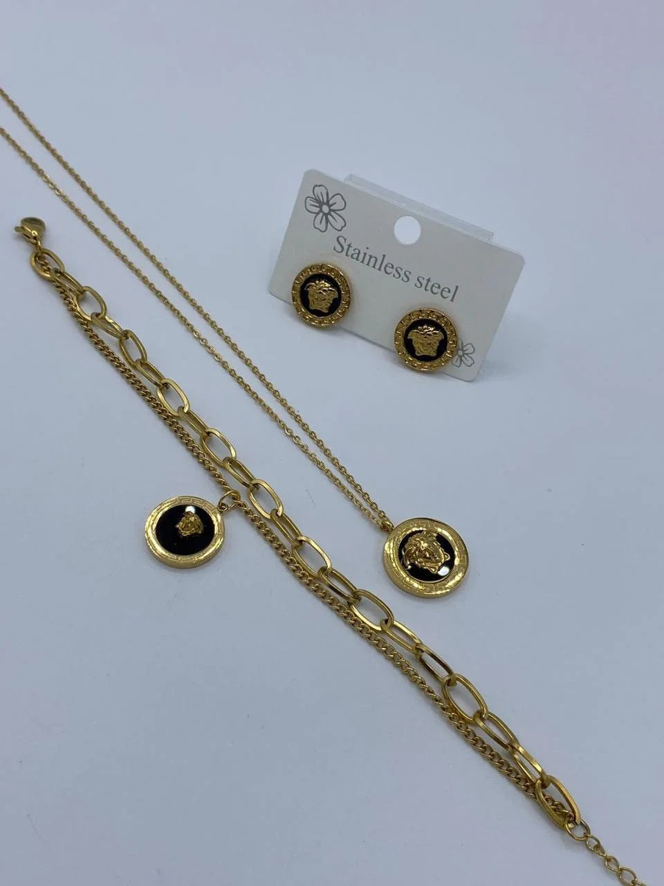 Black Enamel & Greek Key Collection