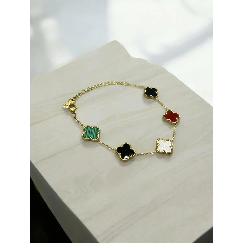 Aurelia Multi-Tone 5-Station Clover Bracelet