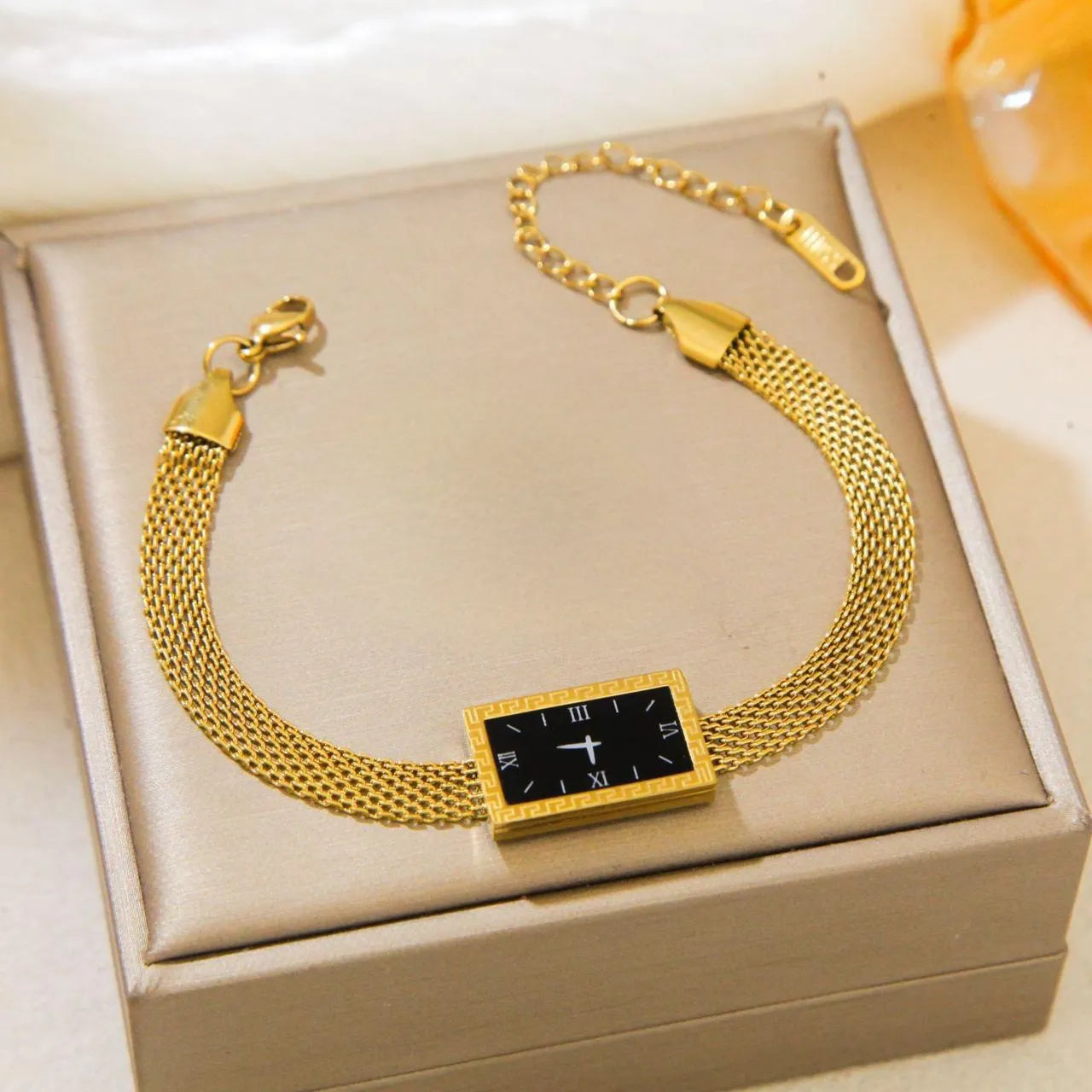 Elysian Geometric Mesh Watch Bracelet