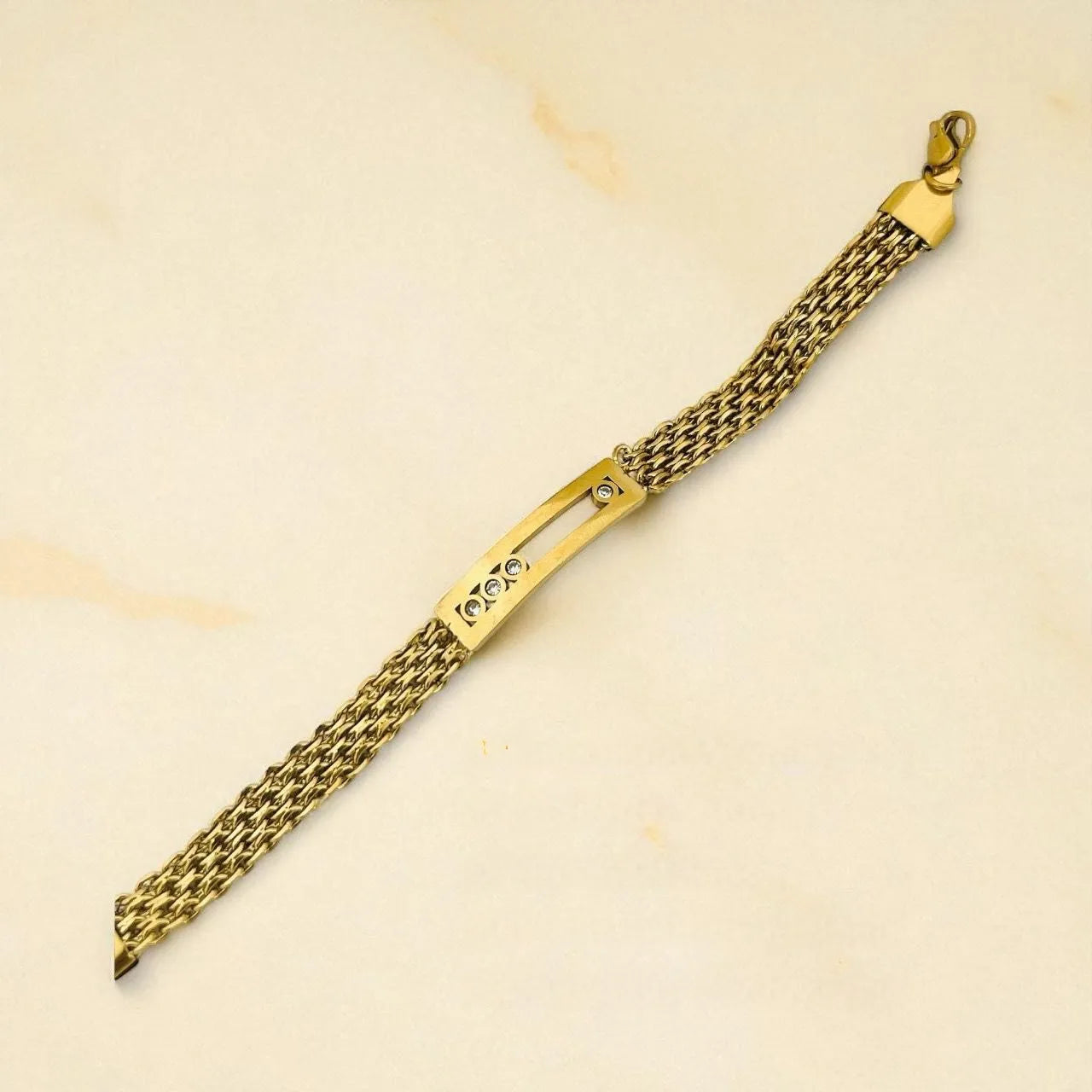 Stella Crystal Bar Mesh Bracelet
