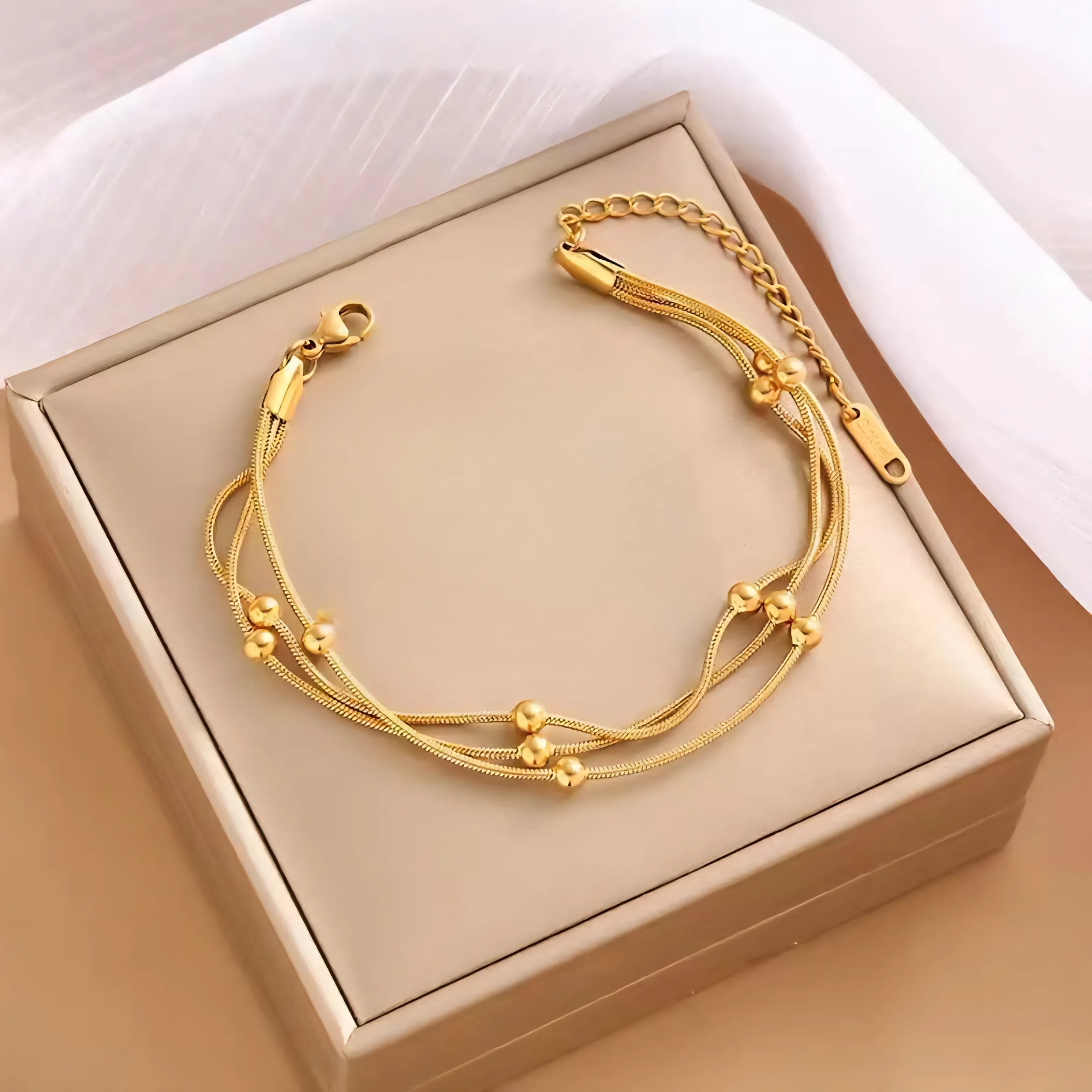 Liana Triple-Strand Beaded Bracelet