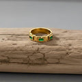 Emerald Baguette Architectural Band Ring